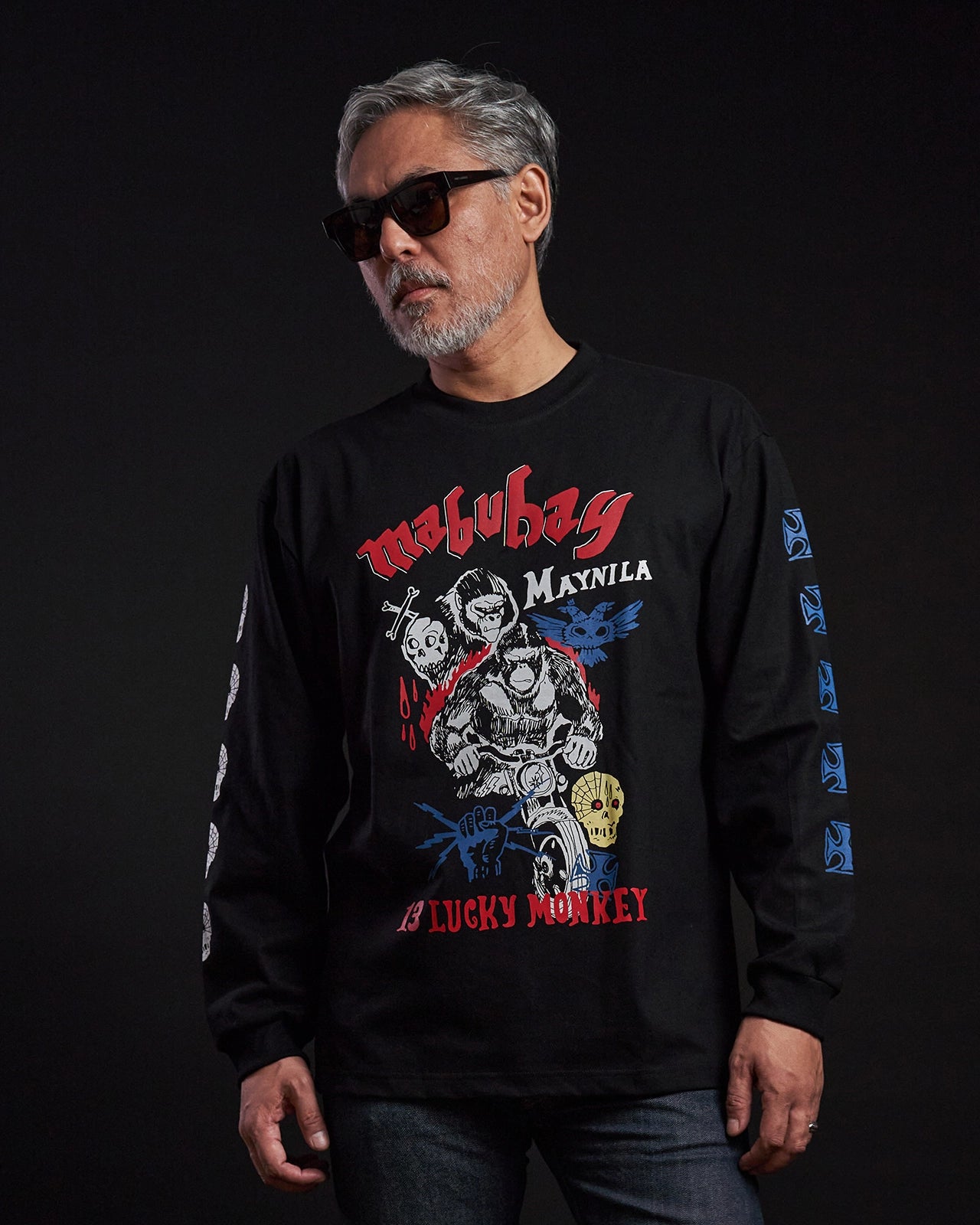 Mabuhay Maynila & 13 Lucky Monkey Tuwing Linggo Longsleeve T-shirt