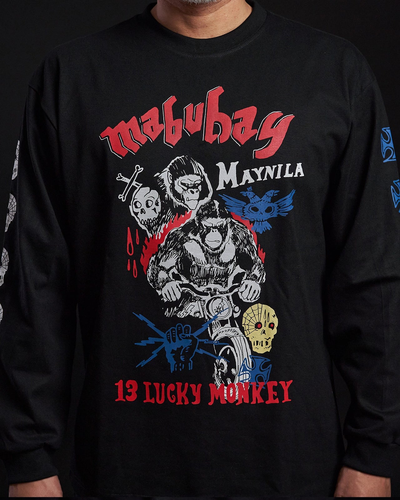 Mabuhay Maynila & 13 Lucky Monkey Tuwing Linggo Longsleeve T-shirt